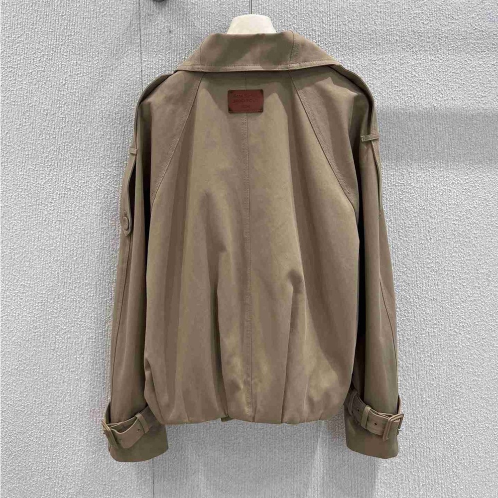 Acne Studios Oversized Cropped Camel Trench Coat Jacket - Picture 3 of 7